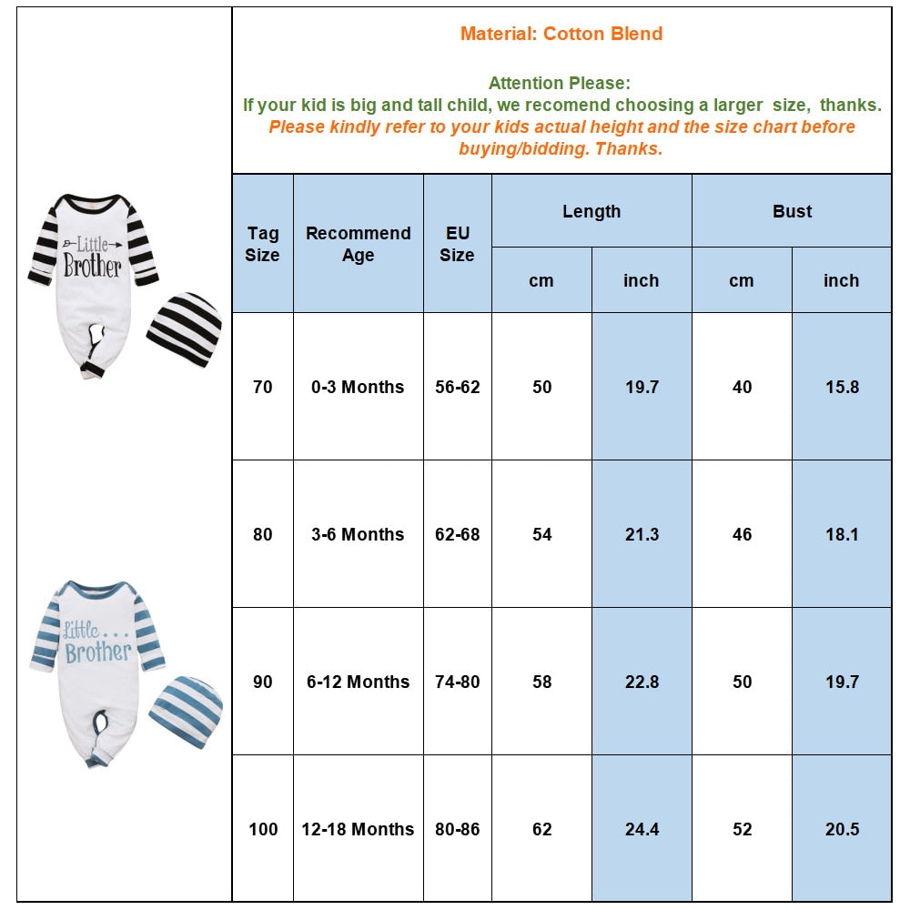 2Piece Winter Cotton Baby Boy Clothes Set Long Sleeve Romper+Hat Letter Print Kids Clothing for Newborn Fall Baby Outfits D30