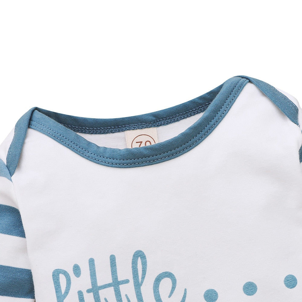 2Piece Winter Cotton Baby Boy Clothes Set Long Sleeve Romper+Hat Letter Print Kids Clothing for Newborn Fall Baby Outfits D30